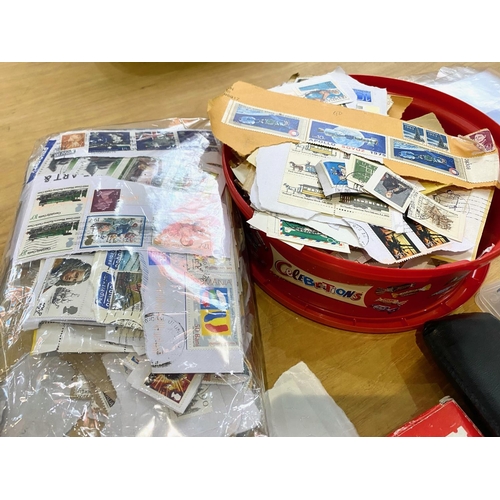 1403 - Stamp Interest - Box of Various Stamp Collector's Items, including stock cards, magnifying glass, gu... 