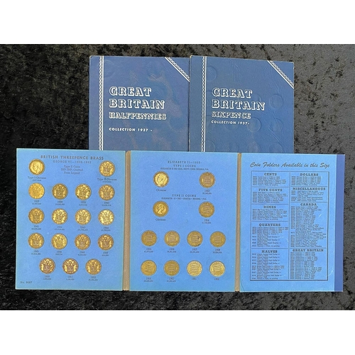 194 - Great British Coin Collection, three complete books comprising Brass Threepence 1937 - 1962, Sixpenc... 