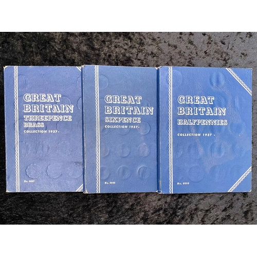 194 - Great British Coin Collection, three complete books comprising Brass Threepence 1937 - 1962, Sixpenc... 