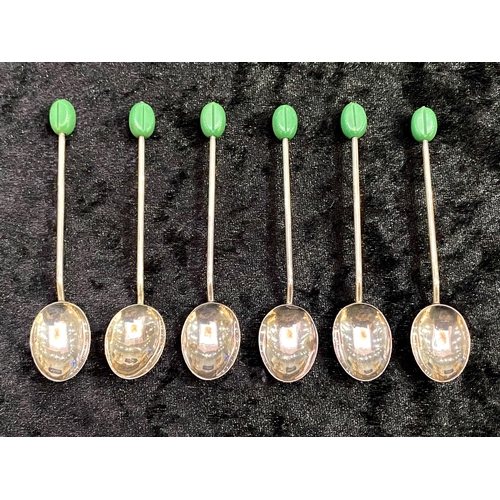 247 - A Boxed Set of Six Sterling Silver Spoons, all in excellent condition.  Hallmarked Birmingham 1925. ... 