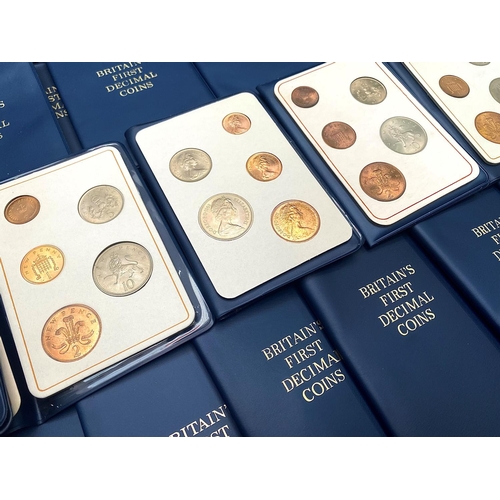 317 - Large Collection of GB's First Decimal Coins comprising 34 wallets of uncirculated first decimal coi... 