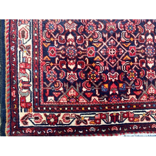 1044 - Full Pile Deep Ground Persian Sarouk Runner, all over design, Measures 280 x 117 cm.