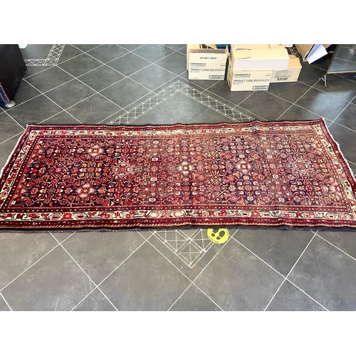 1044 - Full Pile Deep Ground Persian Sarouk Runner, all over design, Measures 280 x 117 cm.