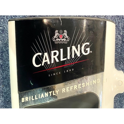 1097 - Carling Brewery Beer Pump, white and black design, approx. 24'' length, with drip tray.