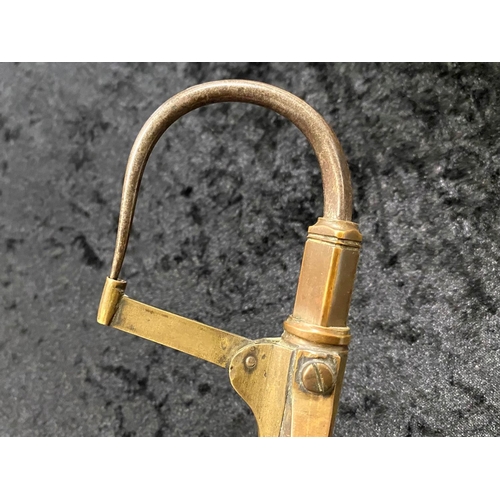 1260 - Antique Early 19th Century Telescopic Salmon Gaff. c.1820.s Having a Brass Shaft That Conceals the E... 