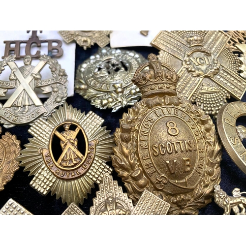 1308 - A Quantity of Military Cap Badges, including RAF, Highland Battalion 1914, Army Corps Educational, R... 