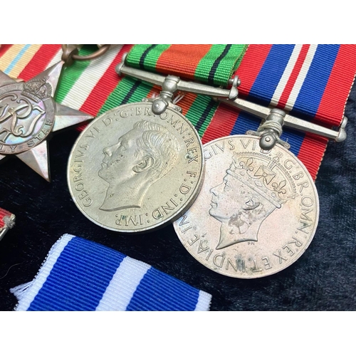 1314 - Mixed Collection of WWII Medals, including five on a bar, three on a bar, single Defence Medal, and ... 