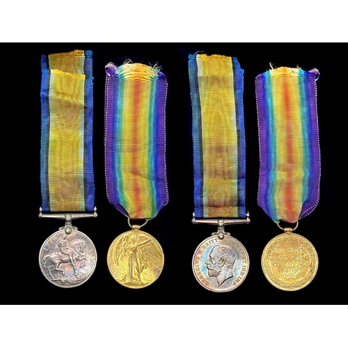 1316 - Two World War I Military Medals, awarded to S-17699 Pte J Craik R Highrs.  Together with a bar with ... 