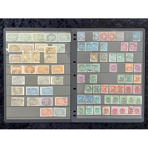 1351 - Stamps Interest - Germany 1920's - 30's duplicate fine used/mint collection on 8 album and hagner le... 