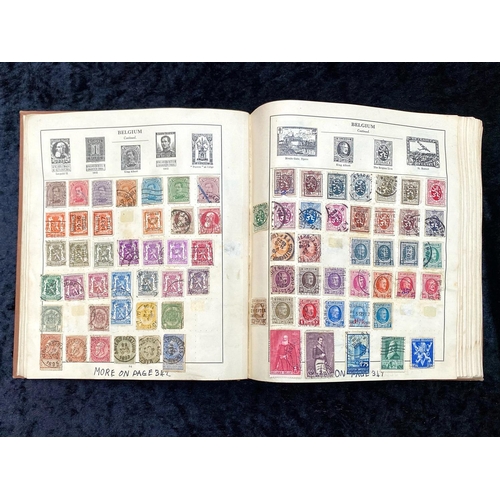 1356 - Stamps Interest - World collection including commonwealth in old thick well filled ''strand'' album ... 