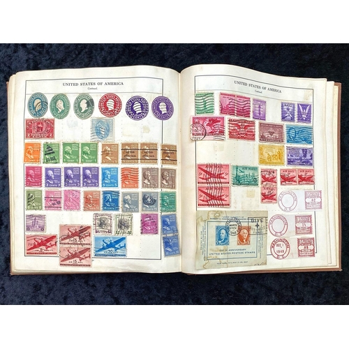 1356 - Stamps Interest - World collection including commonwealth in old thick well filled ''strand'' album ... 