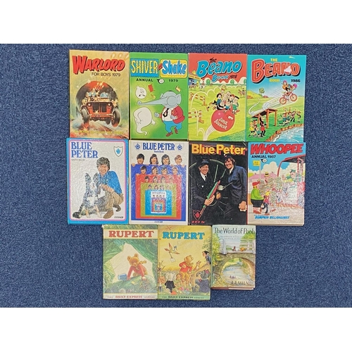 1366 - Collection of Vintage Children's Albums,  comprising The World  of Pooh, two Rupert albums, Whoopee ... 