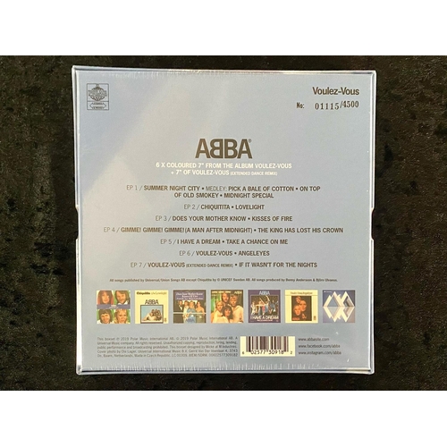 1378 - ABBA Interest. ABBA Limited Edition 7 x 7 Singles on Coloured Vinyls Complete Box Set - Includes Dig... 