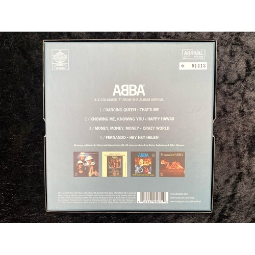 1380 - ABBA Interest. ABBA - Arrival 1976 - 2016 4 x Coloured 7 Inch Records Boxed Set, From The Album ' Ar... 