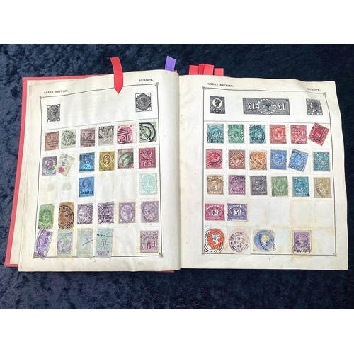 1394 - Stamp interest: Very old, large format Strand stamp album with huge catalogue value split across man... 