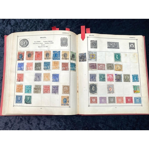 1394 - Stamp interest: Very old, large format Strand stamp album with huge catalogue value split across man... 