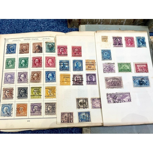 1431 - Box Containing a Quantity of Stamps & Related Ephemera, world collection from Queen Victoria era thr... 