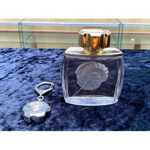 1457 - Gentleman's Lalique Perfume Set in Presentation Box, with keyring.