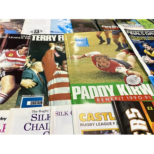 1458 - Rugby League Interest - Box of Rugby Programmes, including Wigan, Yorks, Oldham, Salford etc.  Inclu... 