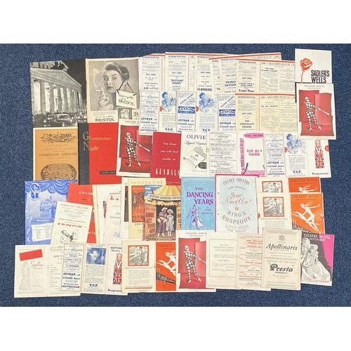 1463 - Theatre Programmes. Various Venues 1940's - 1960's. Top Stars In Some of the Cast, Includes Vivien L... 