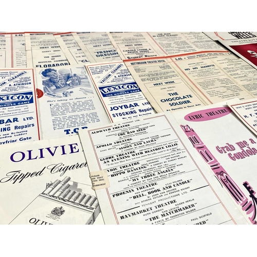 1463 - Theatre Programmes. Various Venues 1940's - 1960's. Top Stars In Some of the Cast, Includes Vivien L... 