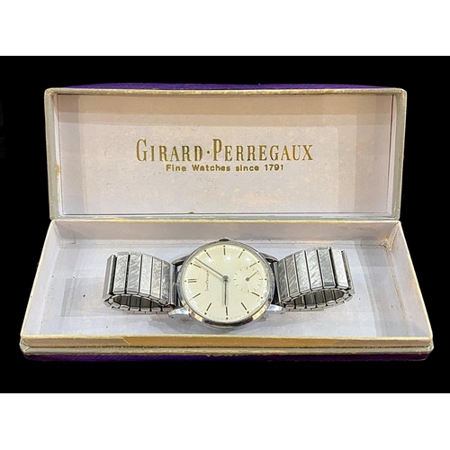 187 - Girard Perregaux Gents Steel Cased Mechanical Wristwatch with steel expanding bracelet date 1958. Di... 