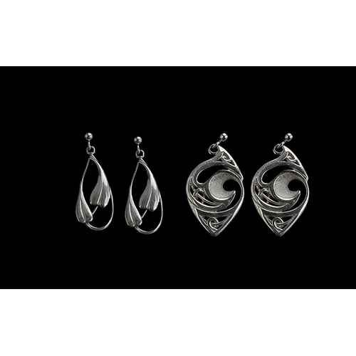 204 - Solid Silver Ola Gorie Boxed Jewellery. ( 3 ) Sets of Boxed Earrings, And 1 Pendant and Chain. All F... 