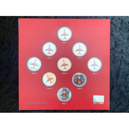 349 - The Royal Air Force Red Arrows - Silver Plated Diamond 9 Medal Collection. ( 9 ) In Total In Origina... 