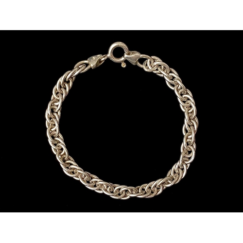 397 - Silver Bracelet & Necklace, comprising a chain link bracelet, together with a silver necklace with c... 