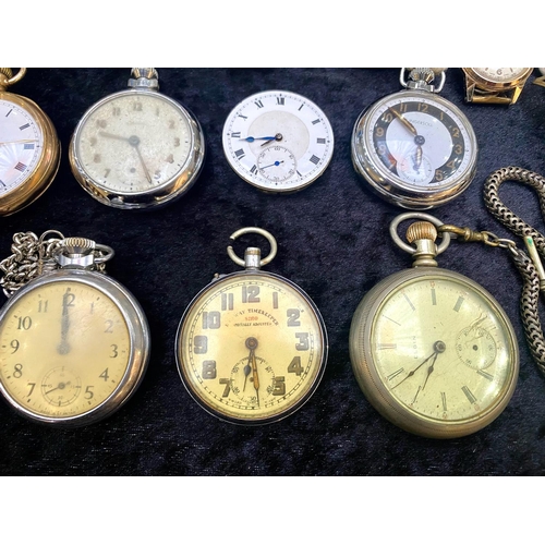 425 - Mixed Lot of Pocket Watches, odd wrist watches, various makes, all as found.