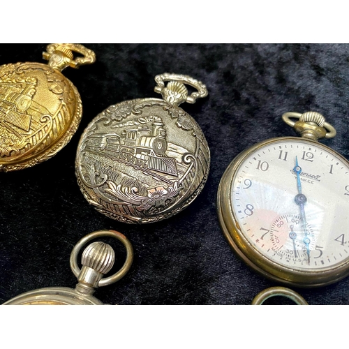 484 - A Collection of Pocket Watches, all as found, spares and repairs, mostly base metal, some silver.