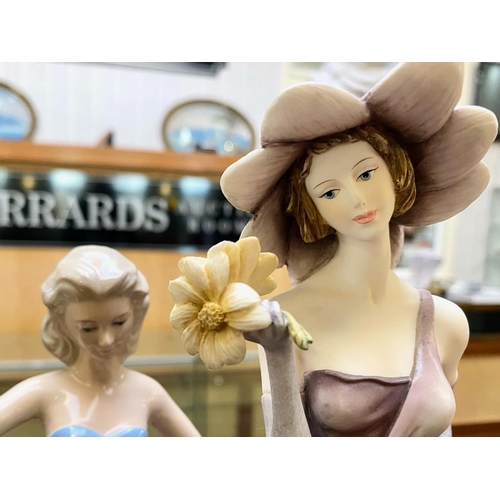 625 - Two Leonardo Collection Figures of Elegant Ladies, each 10'' tall, and a 'Flower Princess' 12'' tall... 