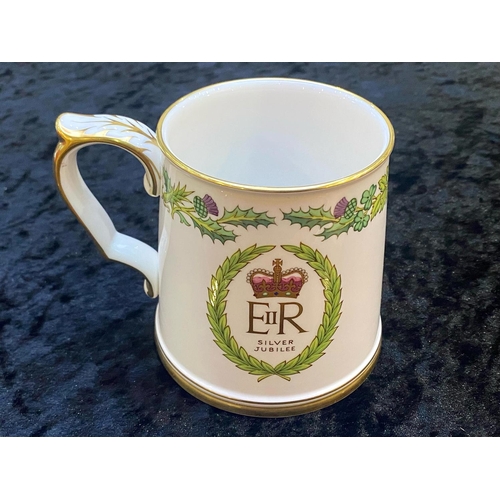 635 - Spode Bone China Tankard commemorating The Silver Jubilee with original box as new condition.