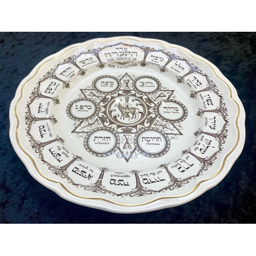 640 - Spode Earthenware The Order of The Sader Passover Plate