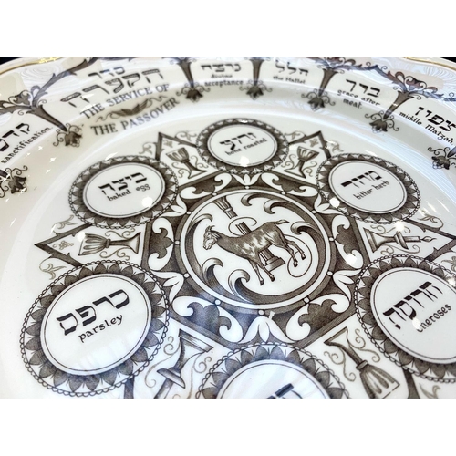 640 - Spode Earthenware The Order of The Sader Passover Plate