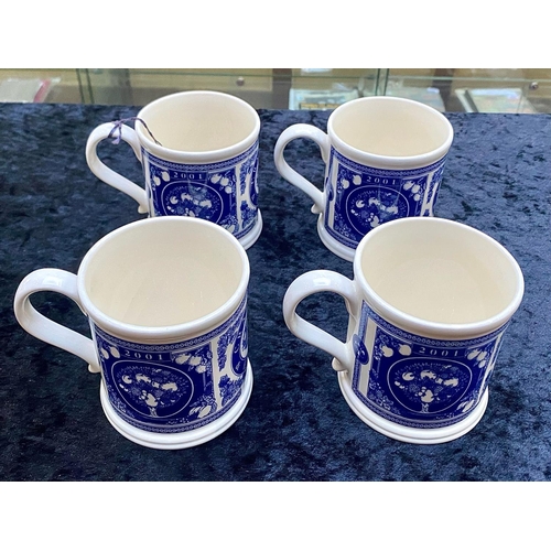 649 - Four Masonic Ironstone Mugs, new boxed. Made by Crabtree & Evelyn.