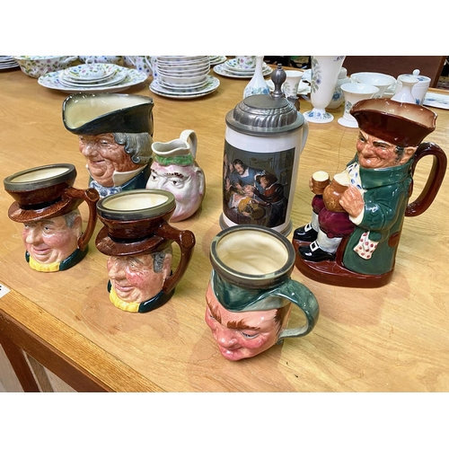 657 - A Collection of Character Jugs (6) in total. To include Royal Doulton Old Charlie 835250, Parson Bro... 