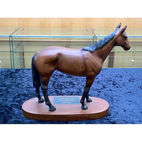 661 - Beswick - Hand Painted Connoisseur Model Horse Figure ' Mill Reef ' Wonder Racehorse, Winner of the ... 