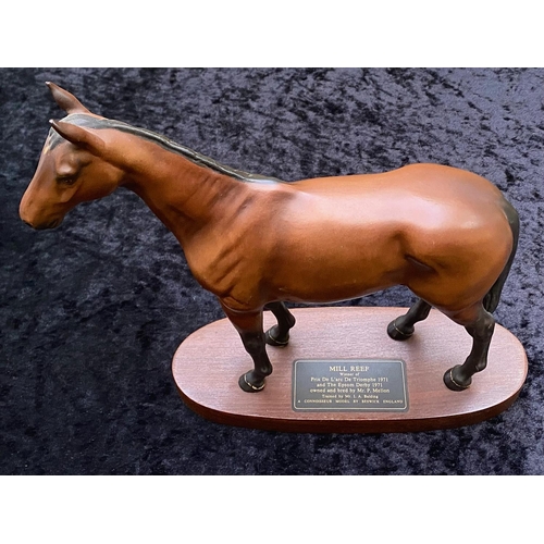 661 - Beswick - Hand Painted Connoisseur Model Horse Figure ' Mill Reef ' Wonder Racehorse, Winner of the ... 