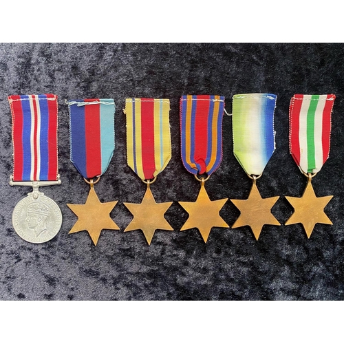 1334 - Small Mixed Military Lot to include two Africa Stars one with clasp, Italy Star, Burma Star, Atlanti... 