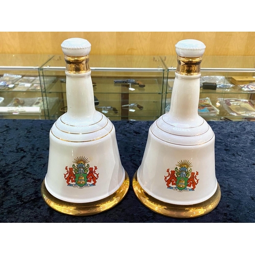 1486 - Two Bells Scotch Whisky Decanters with Contents, celebrating the 60th birthday of Queen Elizabeth II... 