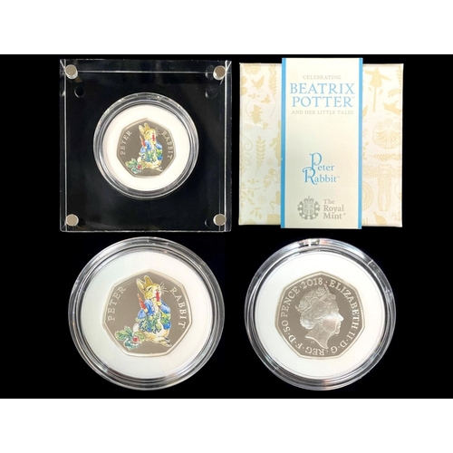 281 - Royal Mint Issue Celebrating Beatrix Potter and Her Little Tales - 3 Sterling Silver Proof Struck 50... 