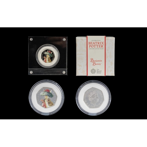 280 - Royal Mint - Issue Celebrating Beatrix Potter and Her Little Tales - 4 Sterling Silver Proof Struck ... 