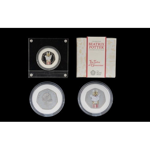 280 - Royal Mint - Issue Celebrating Beatrix Potter and Her Little Tales - 4 Sterling Silver Proof Struck ... 