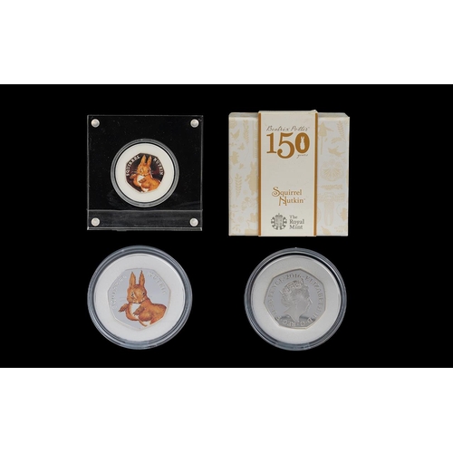 280 - Royal Mint - Issue Celebrating Beatrix Potter and Her Little Tales - 4 Sterling Silver Proof Struck ... 