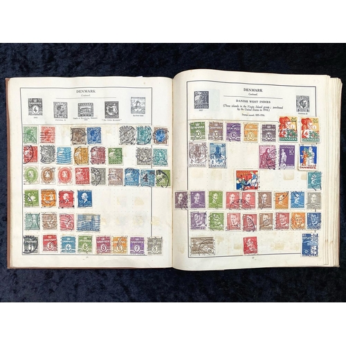 1356 - Stamps Interest - World collection including commonwealth in old thick well filled ''strand'' album ... 