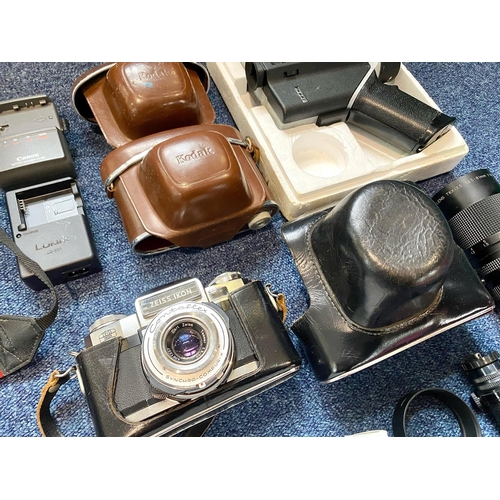 1346 - Collection of Vintage Cameras, comprising Canon Ultrasonic Digital Camera, Zeiss Icon, Bell & Howell... 