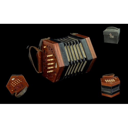 1115 - Lachenal & Co. Vintage Italian 30 button Anglo Type Concertina from J J Vickers of Greenwich, London... 