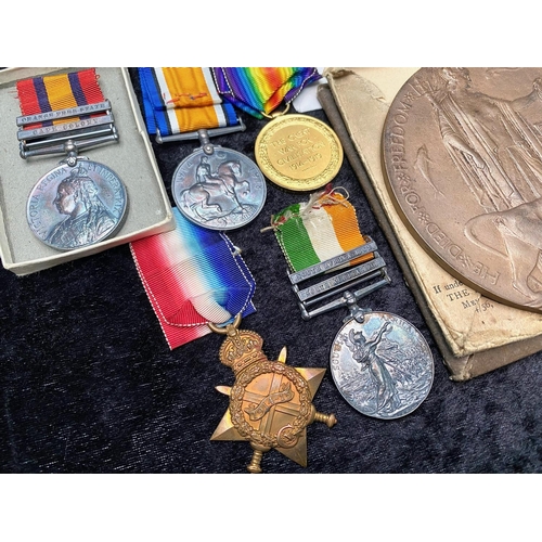 1310A - WWI Medal Group & Death Plaque, comprising Death Plaque in original box and inner, awarded to James ... 