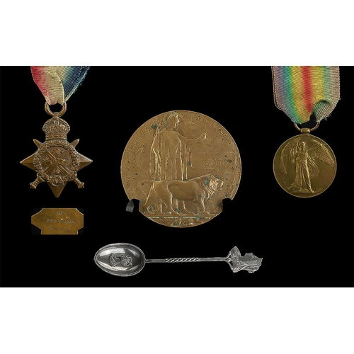 1321 - World War I Military Medals and Death Plaque. Awarded to 9674 G. Kennedy 2/ HIGH L.T. Comprises 1/ A... 